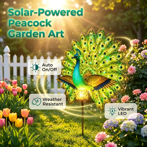 Animated Solar Peacock Garden Light for Magical Nights 🌙🦚✨