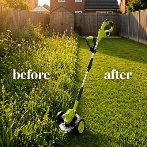 21V Cordless 3-in-1 Lawn Trimmer – 2 Batteries Included