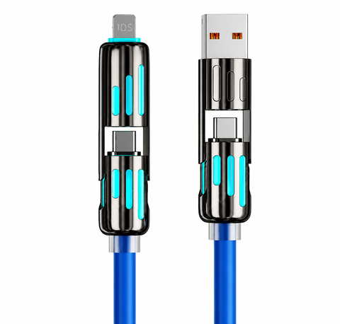 4-in-1 Fast Charging Cable – 240W Multi-Connector Cable