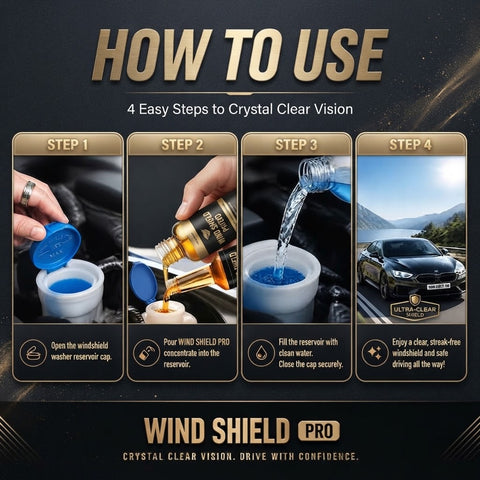 🚗 HD Clear Glass Cleaner – Removes Oil Film, Road Grime & Night Glare for Safer Driving