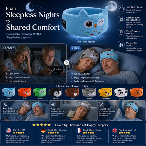 Kids' Bluetooth Headband Headphones – Wireless Sleep & Travel Headphones