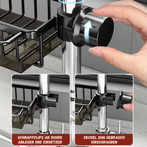 Kitchen Sink Sponge Holder – Faucet Organizer Rack