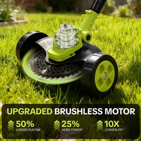 21V Cordless 3-in-1 Lawn Trimmer – 2 Batteries Included