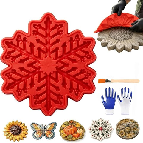 🔥 50% OFF | Reusable Sunflower Stepping Stone Mold – DIY Concrete Garden Path Mold