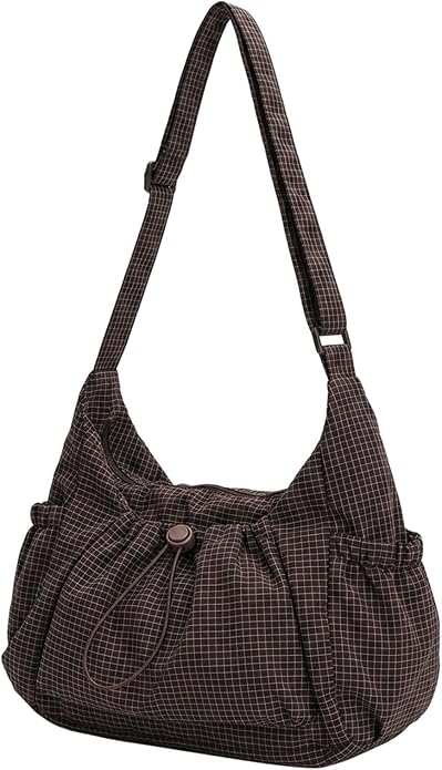 LuxeCarry™ Plaid Hobo Bag – Soft, Spacious & Adjustable Shoulder Purse