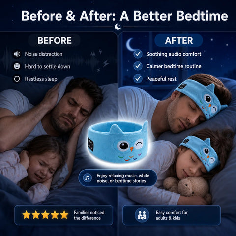 Kids' Bluetooth Headband Headphones – Wireless Sleep & Travel Headphones
