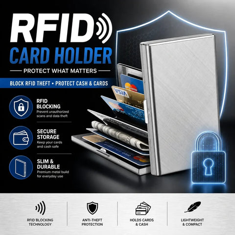 RFID Credit Card Holder – Slim & Secure Wallet