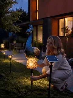 Animated Solar Peacock Garden Light for Magical Nights 🌙🦚✨