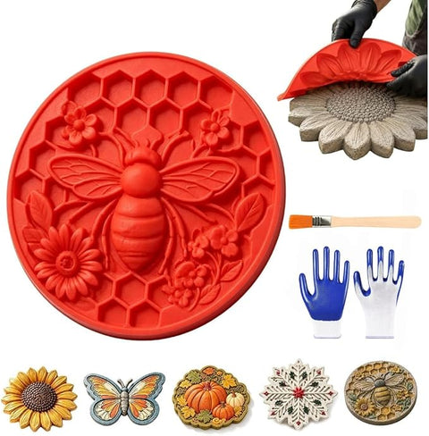 🔥 50% OFF | Reusable Sunflower Stepping Stone Mold – DIY Concrete Garden Path Mold