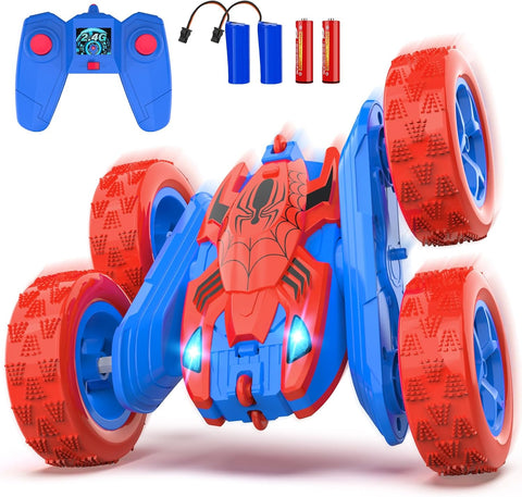 Spider Stunt RC Car – 360° Flip LED Remote Control Toy