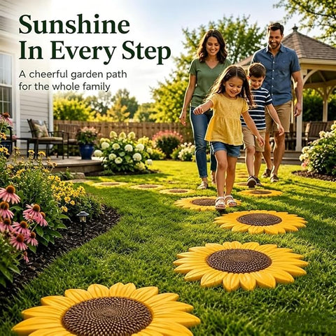 🔥 50% OFF | Reusable Sunflower Stepping Stone Mold – DIY Concrete Garden Path Mold