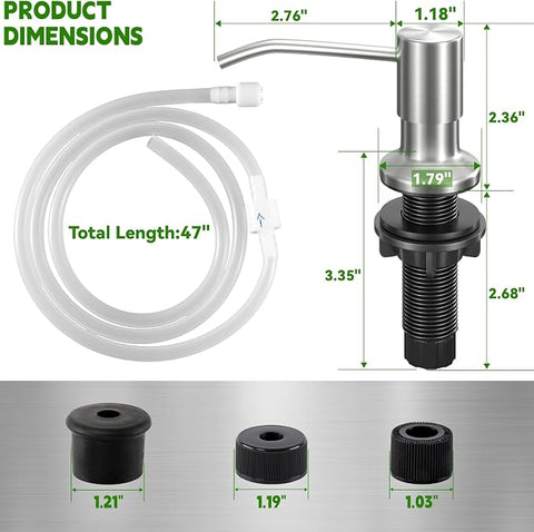 🔥 HOT SALE 50% OFF | Built-In Sink Soap Dispenser with Extension Tube Kit