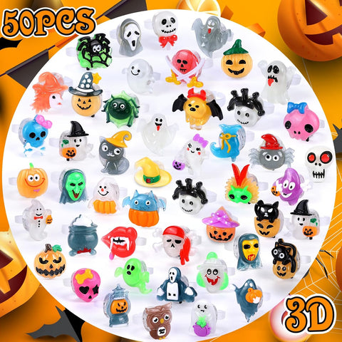 🎃 LED Halloween Glowing Ring – Flashing Light-Up Party Accessory