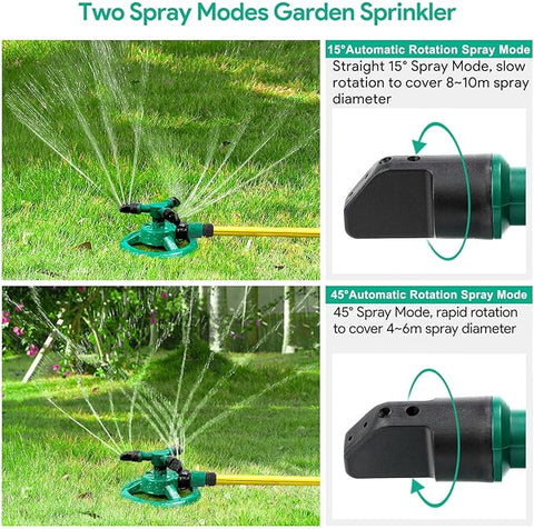 Stainless Steel Tripod Sprinkler – 360° Garden Irrigation System