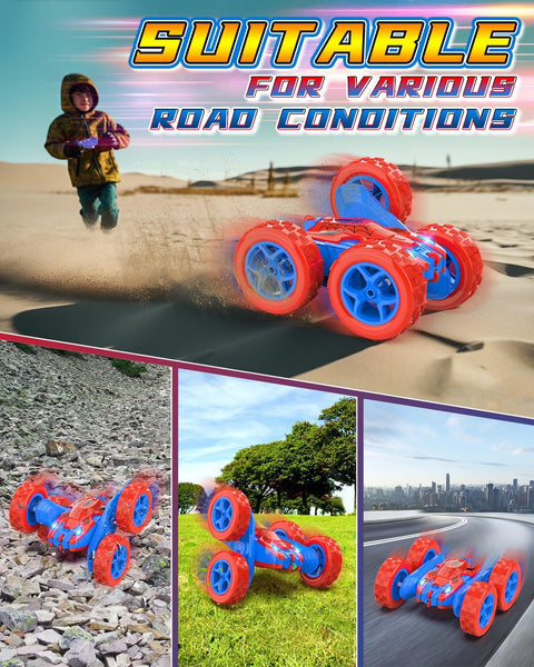 Spider Stunt RC Car – 360° Flip LED Remote Control Toy