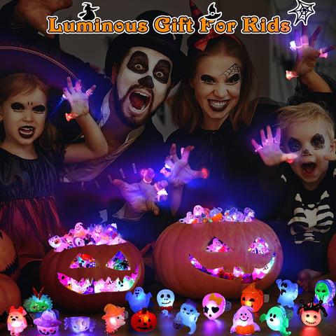 🎃 LED Halloween Glowing Ring – Flashing Light-Up Party Accessory