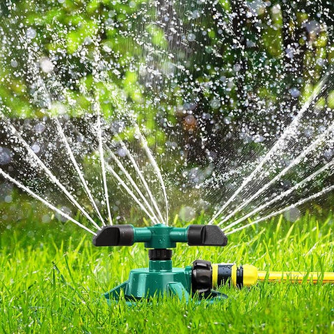 Stainless Steel Tripod Sprinkler – 360° Garden Irrigation System