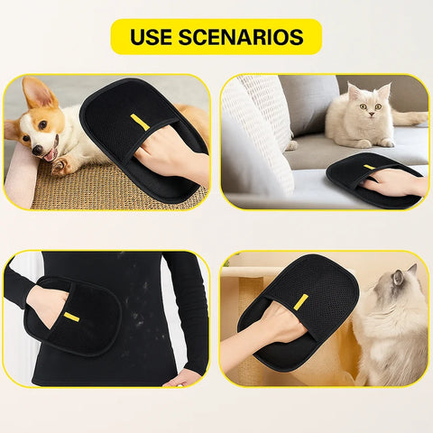Pet Hair Removal Glove for Cats & Dogs