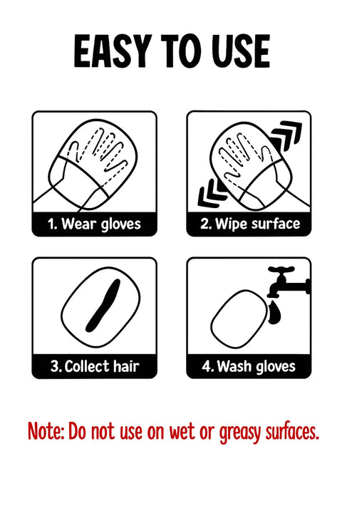 Pet Hair Removal Glove for Cats & Dogs