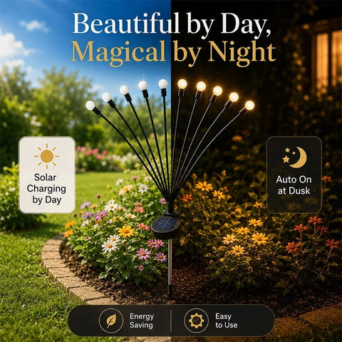 50% OFF TODAY: Swaying Solar Firefly Garden Stake Lights