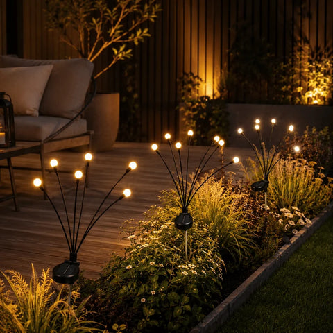 50% OFF TODAY: Swaying Solar Firefly Garden Stake Lights