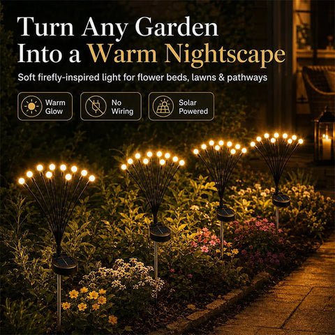 50% OFF TODAY: Swaying Solar Firefly Garden Stake Lights