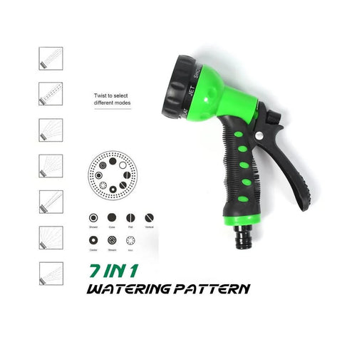 "Premium Metal Garden Hose Nozzle – 7 Spray Patterns High Pressure Water Sprayer"