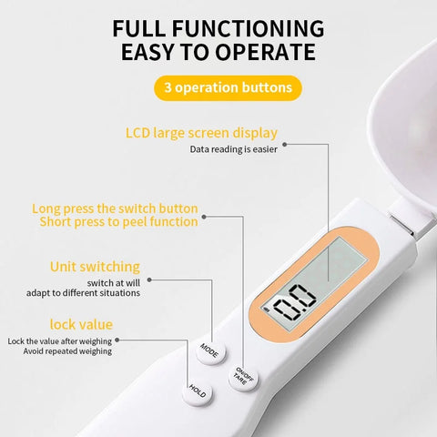 Smart Digital Spoon Scale – Precision LCD Measuring Spoon (0.1g–500g)