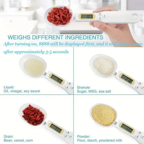 Smart Digital Spoon Scale – Precision LCD Measuring Spoon (0.1g–500g)