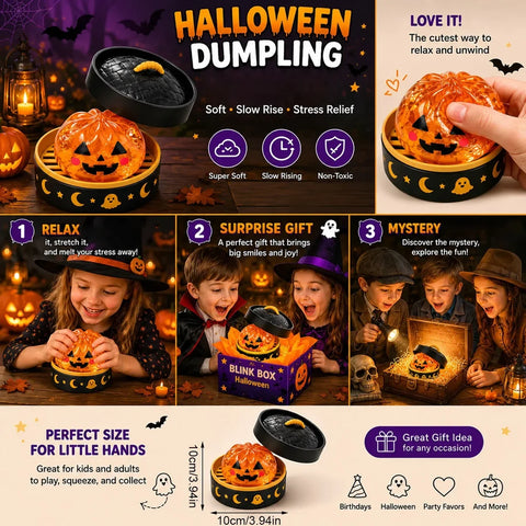 🎃🔥 50% OFF | Halloween Squishy Dumplings – Collect All 5 Before They're Gone!