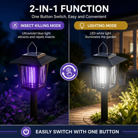 Solar Bug Zapper™ – Outdoor Garden Mosquito Killer Lamp