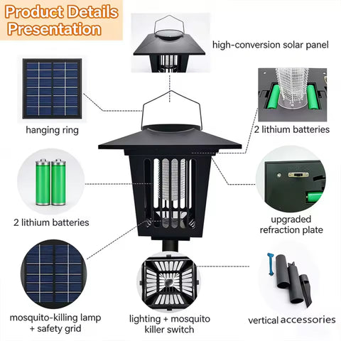 Solar Bug Zapper™ – Outdoor Garden Mosquito Killer Lamp