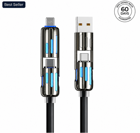 4-in-1 Fast Charging Cable – 240W Multi-Connector Cable