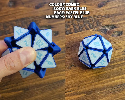 Squishy D20 Fidget Dice – D&D Sensory Desk Toy & Gift