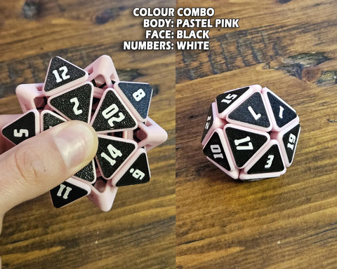 Squishy D20 Fidget Dice – D&D Sensory Desk Toy & Gift