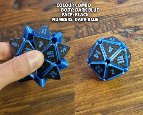 Squishy D20 Fidget Dice – D&D Sensory Desk Toy & Gift