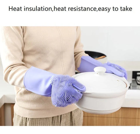 Durable Rubber Household Cleaning Gloves – Reusable & Waterproof