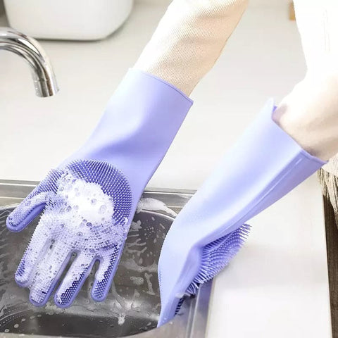Durable Rubber Household Cleaning Gloves – Reusable & Waterproof