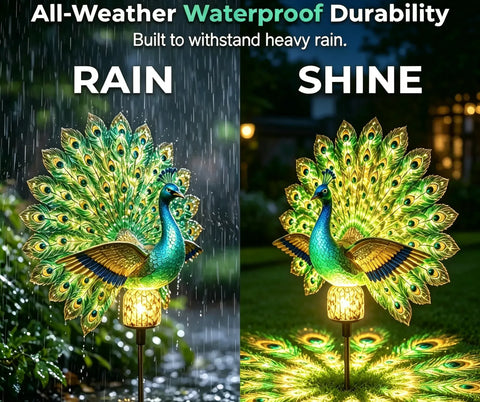 Animated Solar Peacock Garden Light for Magical Nights 🌙🦚✨