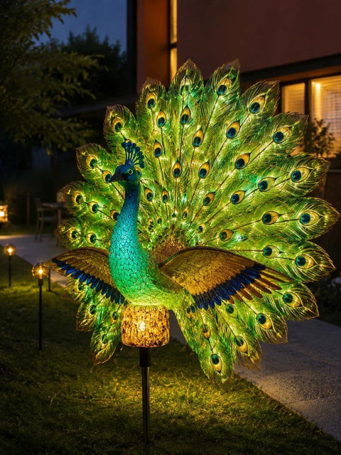 Animated Solar Peacock Garden Light for Magical Nights 🌙🦚✨