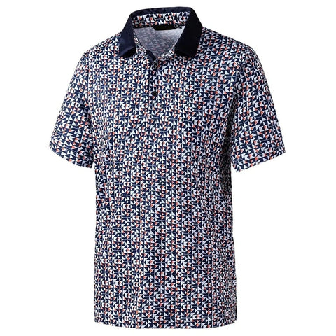 Stars & Stripes 3D Printed Polo Shirt for Men