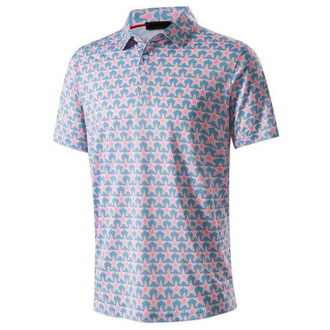 Stars & Stripes 3D Printed Polo Shirt for Men
