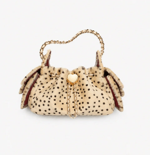 Premium Leopard Print Faux Fur Bucket Bag