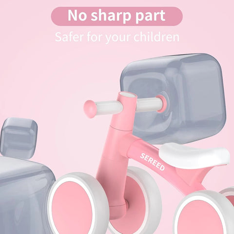 Baby Balance Bike for Toddlers 12–24 Months – 4-Wheel First Ride-On Bike