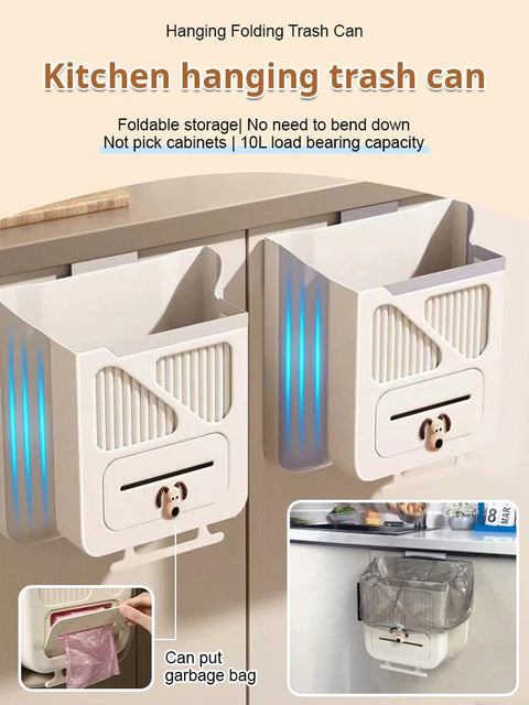 Foldable Hanging Trash Can – Leakproof, Space-Saving & Easy to Clean