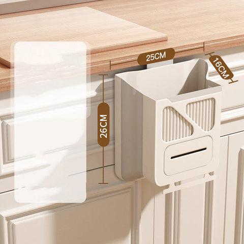 Foldable Hanging Trash Can – Leakproof, Space-Saving & Easy to Clean