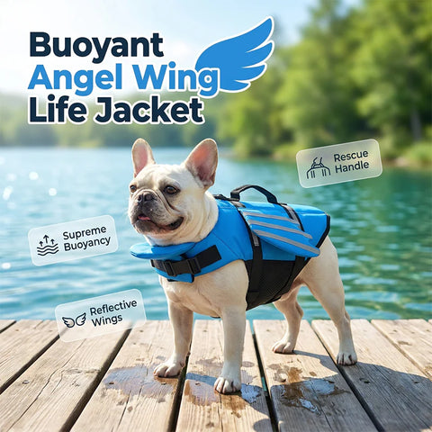 🥳 2026 HOT SALE 🐶 50% OFF | Reflective Angel Wing Dog Life Jacket